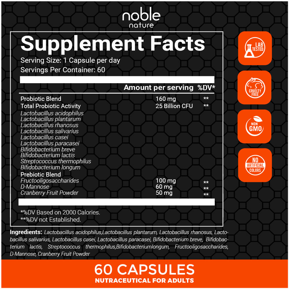 25 Billion Cfus Probiotic Capsules