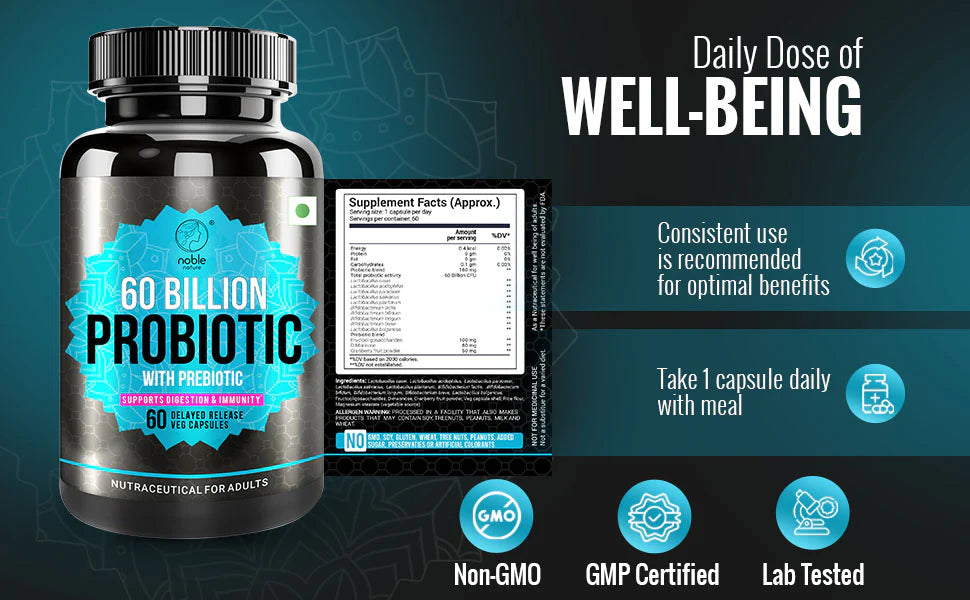 60 Billion Cfus Probiotic Capsules