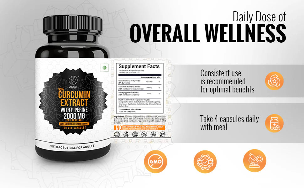 كبسولات مستخلص الكركمين 95%