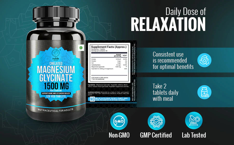 جليسينات المغنيسيوم المخلبي 3500 ملغ 120 قرصًا