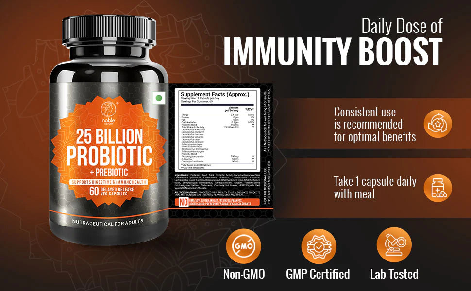 25 Billion Cfus Probiotic Capsules