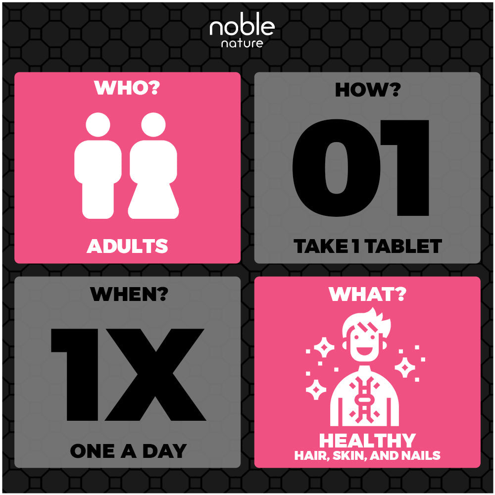 أقراص البيوتين 2500 ميكروغرام 