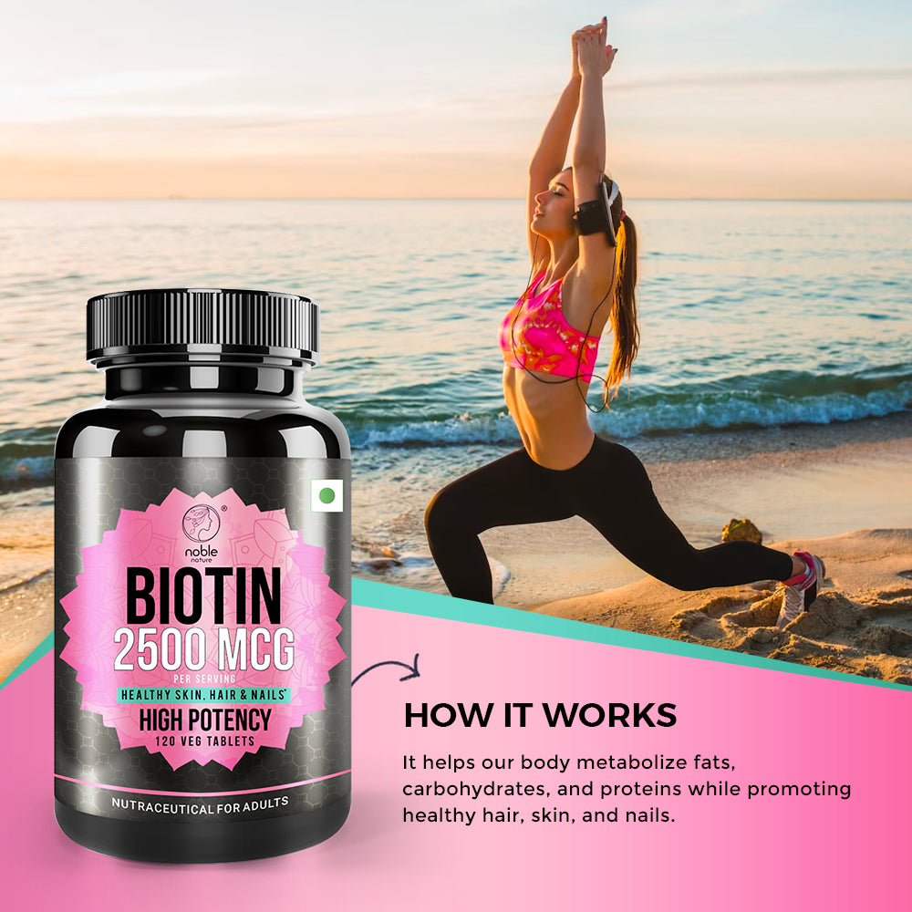 أقراص البيوتين 2500 ميكروغرام 