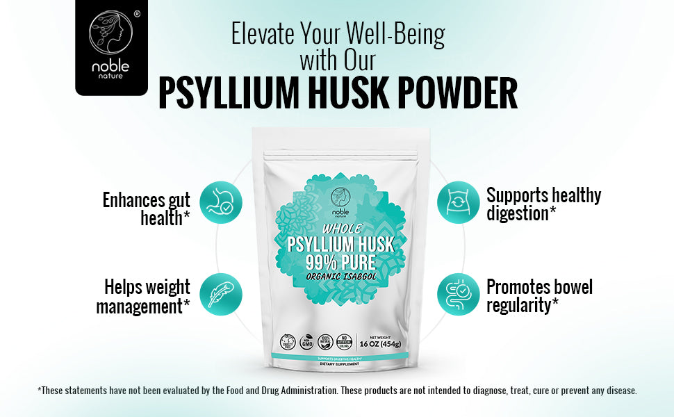 Natural Psyllium Husk Powder (16oz/454g)
