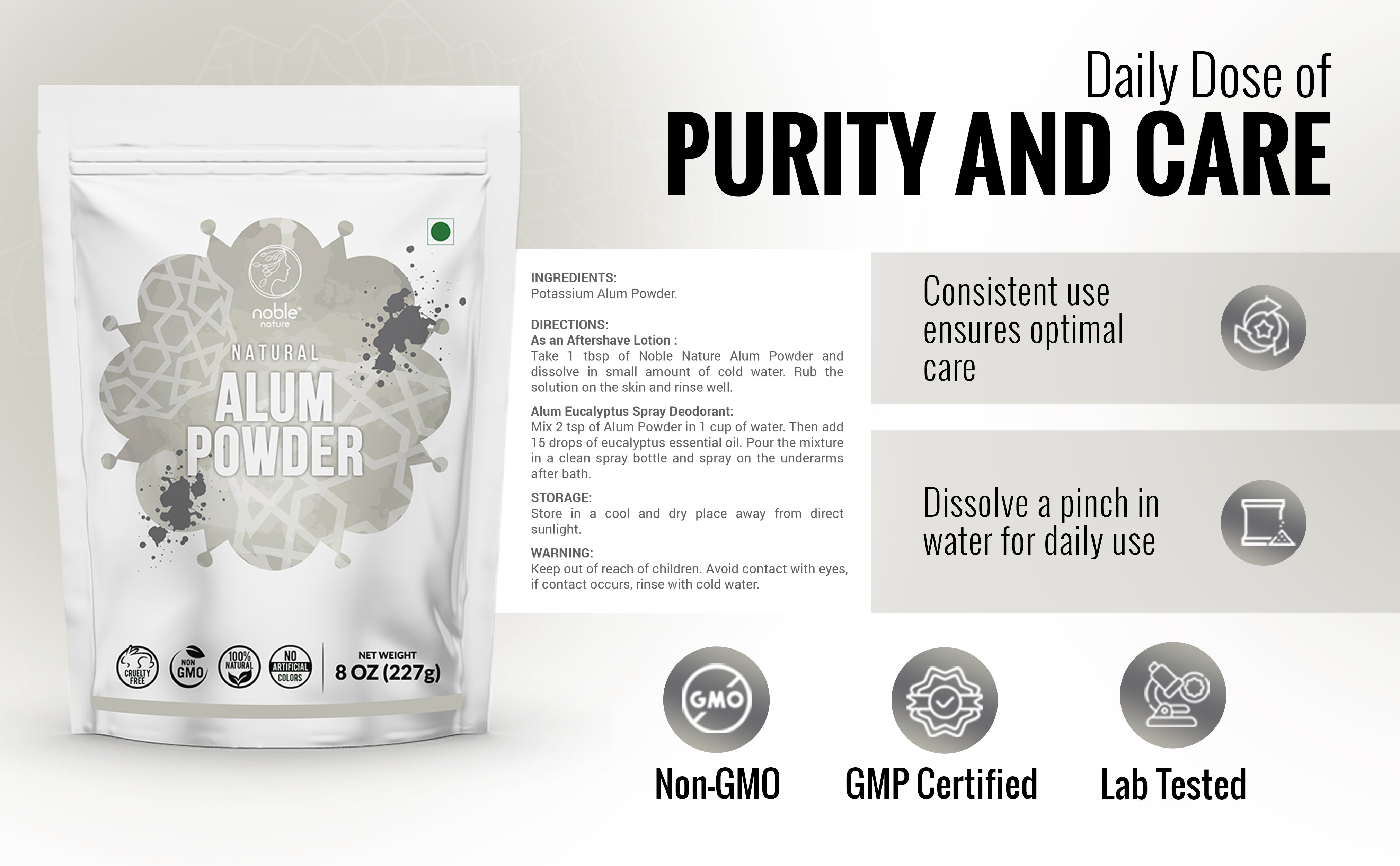 Natural Purified Alum Powder