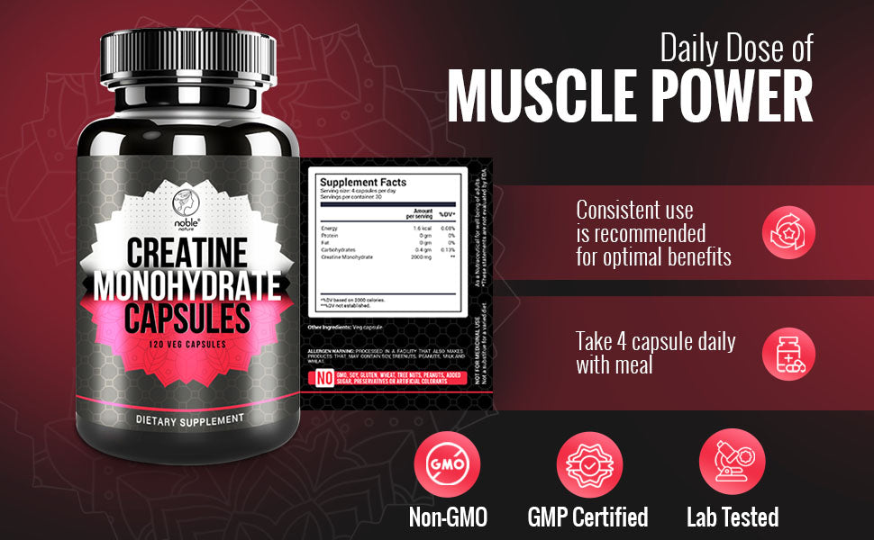 كبسولات الكرياتين أحادية الهيدرات