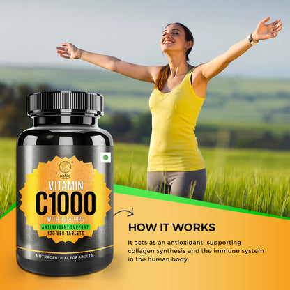 Vitamin C1000 with rose hips-120 Tablets