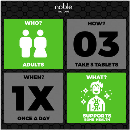 نوبل نيتشر كالسيوم ماغنيسيوم زنك مع فيتامين د3 - ​​مكمل غذائي معدني أساسي، 90 قرصًا - يعزز صحة العظام ويدعم المناعة