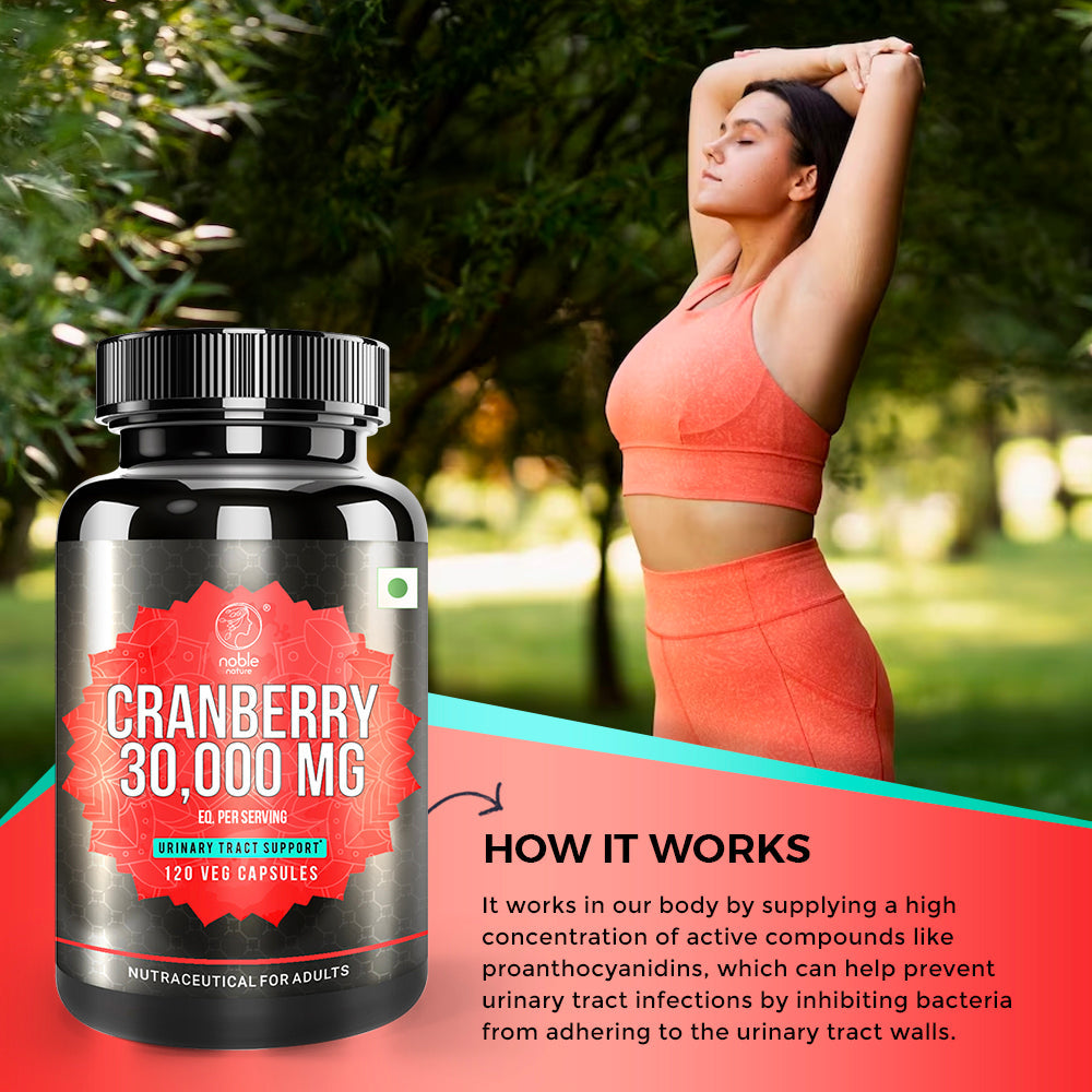 Cranberry Concentrate Extract + Vitamin C | 30,000mg | 120 Capsules