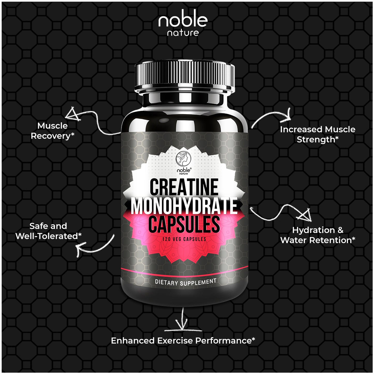 كبسولات الكرياتين أحادية الهيدرات