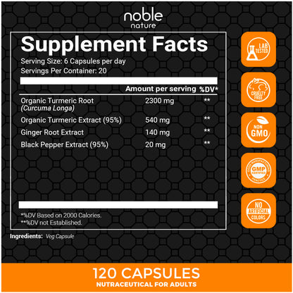 كبسولات مستخلص الكركمين 95%