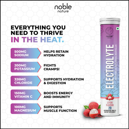 Electrolyte Effervescent Tablets (Litchi)