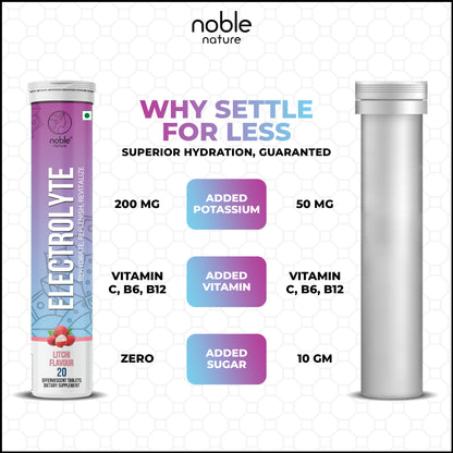 Electrolyte Effervescent Tablets (Litchi)