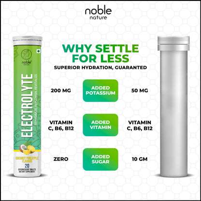 Electrolyte Effervescent Tablets (Coconut Pineapple)