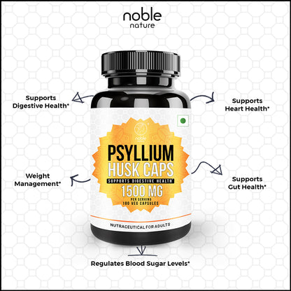 Psyllium Husk Powder Supplement, 180 Capsules