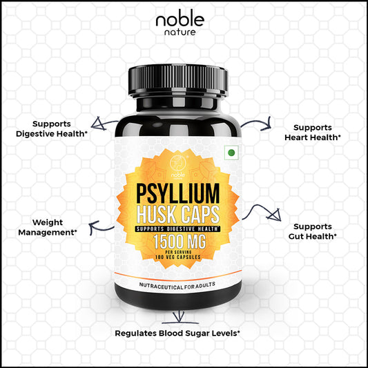 Psyllium Husk Powder Supplement, 180 Capsules