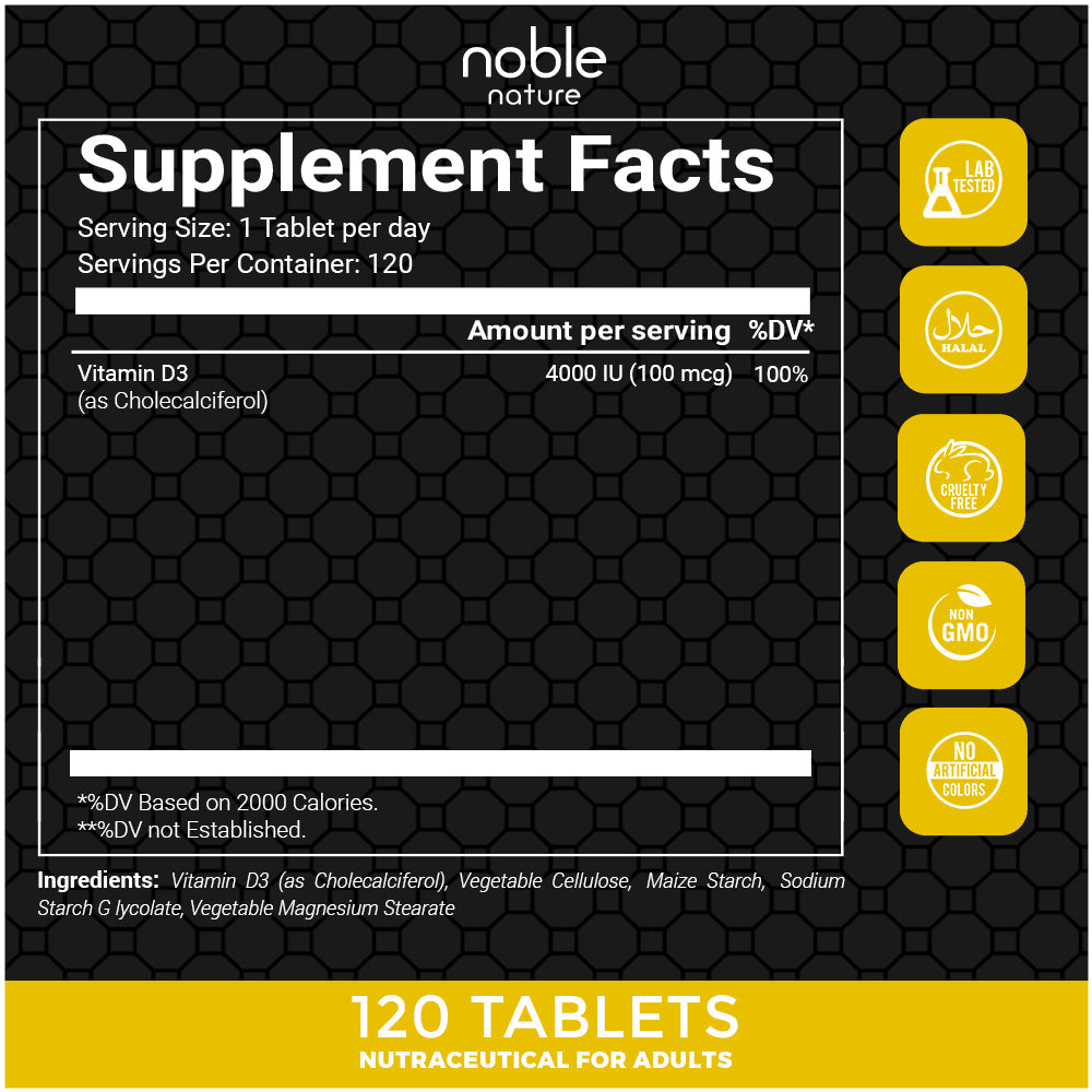 أقراص فيتامين د3 4000 وحدة دولية 