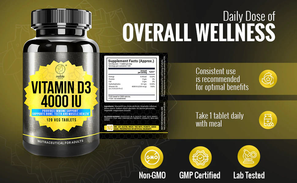 أقراص فيتامين د3 4000 وحدة دولية 