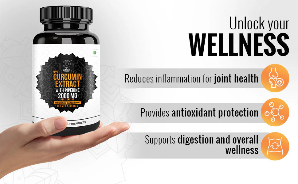 كبسولات مستخلص الكركمين 95%