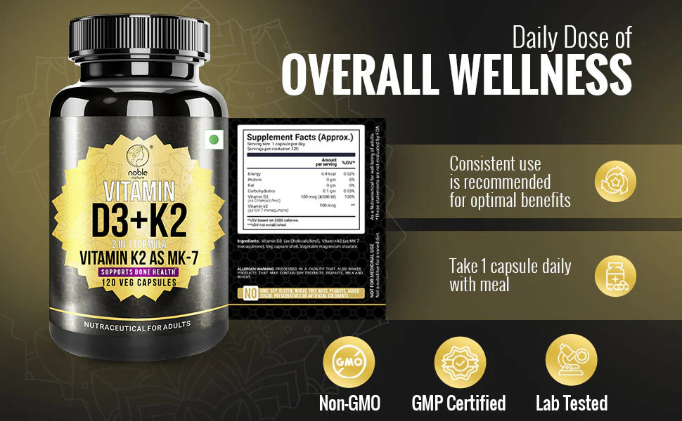 كبسولات فيتامين د3 + ك2 