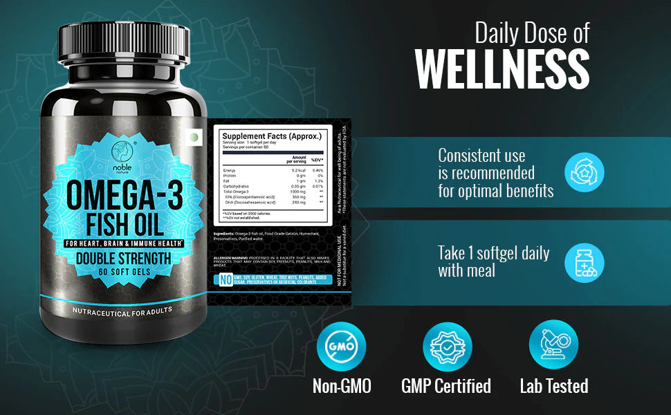 كبسولات زيت السمك أوميغا 3 الناعمة 